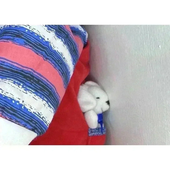 1997 Cititoy Bashful Kids Doll 22 Inch Blonde Girl Red Overalls Blue Eyes - Picture 13 of 13